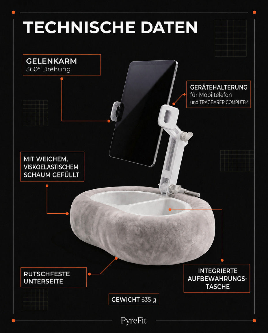 Soft pillow tablet stand – hands-free reading and streaming in bed and on the sofa – product image 8