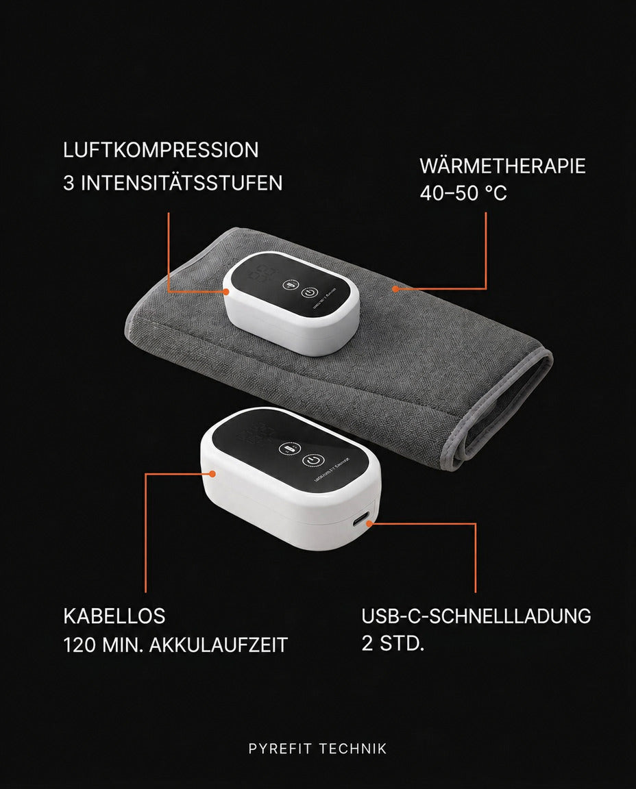 Masseur pour mollets – sans fil, avec trois niveaux d'intensité pour les jambes fatiguées – image du produit 8