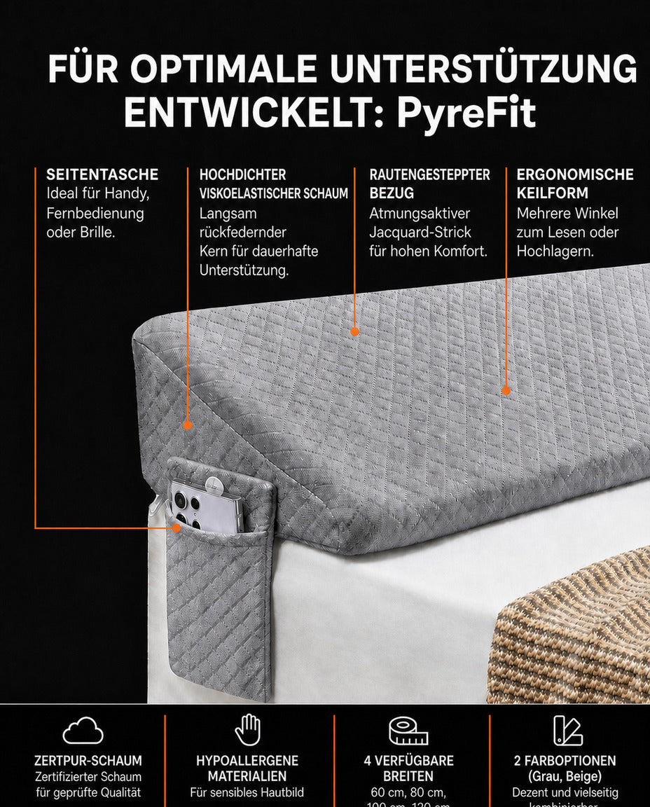 Coussin triangulaire en mousse à mémoire de forme pour le lit – inclinaison douce pour lire et se détendre – image du produit 8