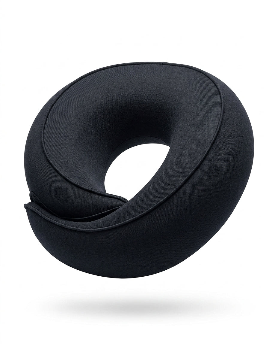 Memory Foam Travel Neck Pillow – Foldable with Clip for Flights and Trains – product image 8