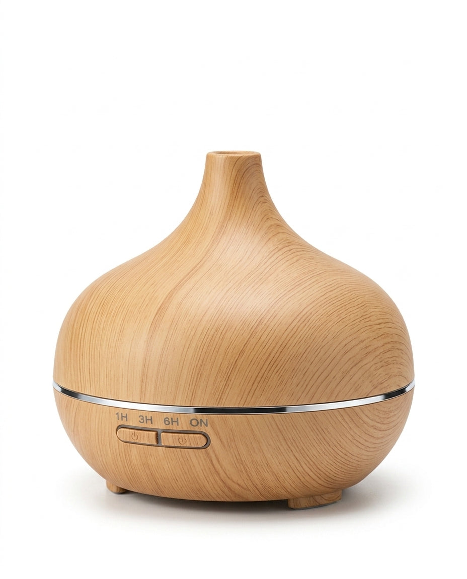 Diffuseur d'arômes à lumière colorée – diffusion ultrasonique au fini bois pour une pièce plus apaisante – image du produit 8