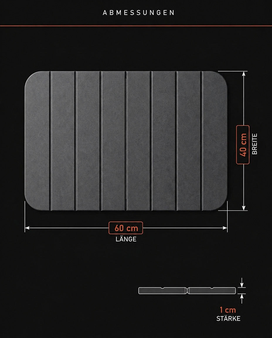 Foldable diatomite bath mat – ultra-absorbent, quick-drying and mould-resistant – product image 9