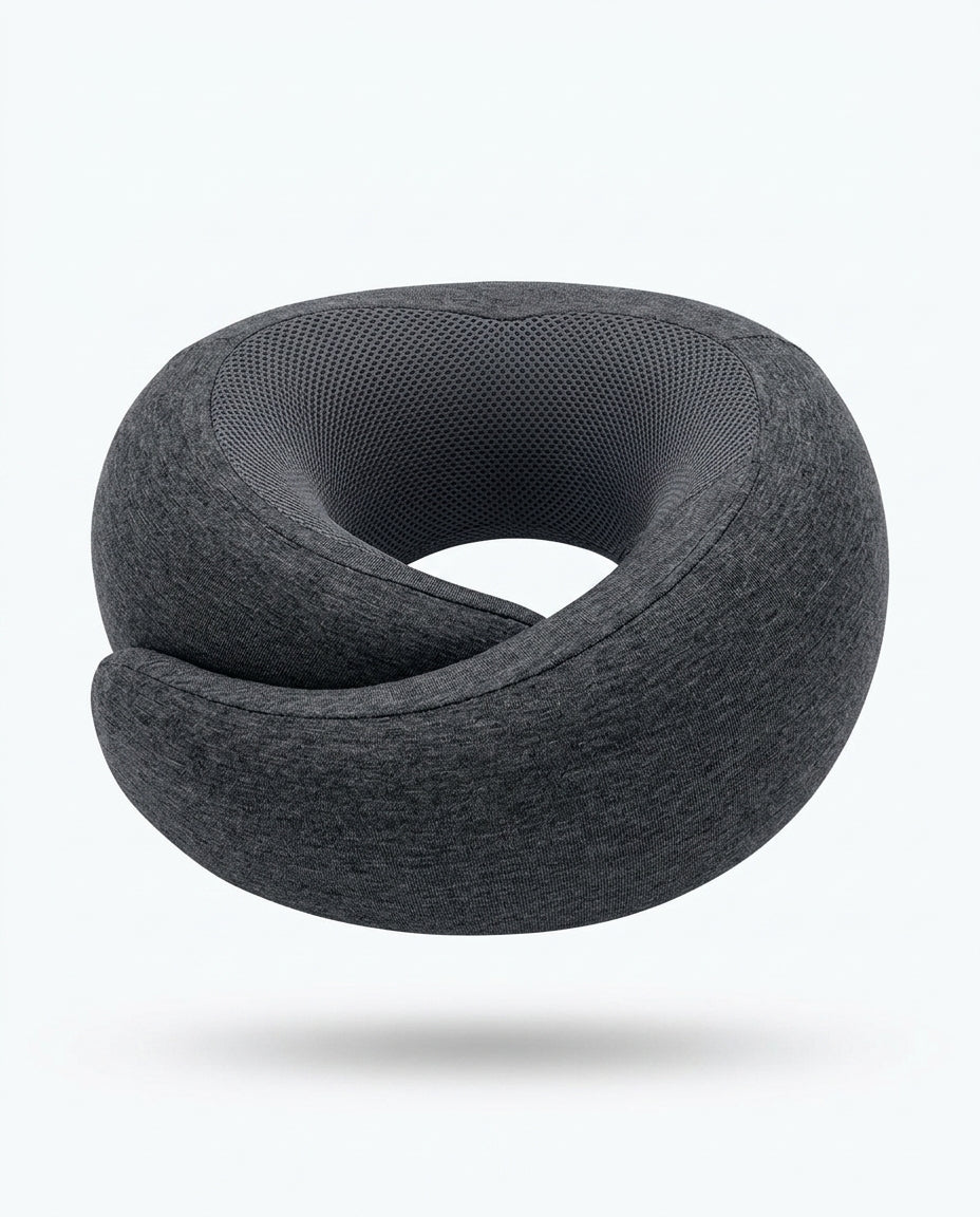 Memory Foam Travel Neck Pillow – Foldable with Clip for Flights and Trains – product image 9