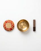Handcrafted Copper Singing Bowl with Mallet and Cushion – for Meditation – product image 9