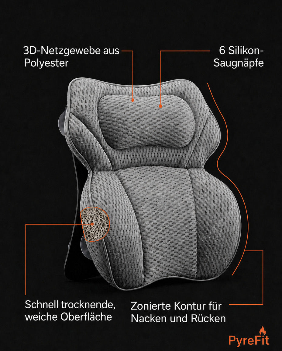 Coussin de bain pour le dos et la nuque – appui avec ventouse puissante et filet à séchage rapide – image du produit 8
