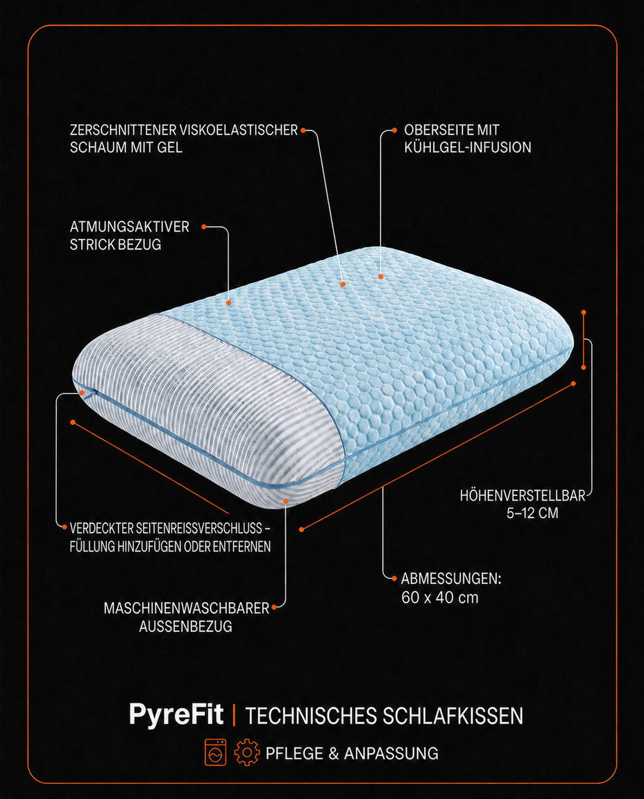 Memory foam pillow with adjustable fill – custom height for restful sleep – product image 10