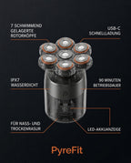 Head shaver with 7 pivoting heads – a fast wet and dry shave – product image 10
