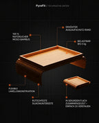 Plateau d'accoudoir pour sofa en bambou – support pliable pour tasse, livre et télécommande – image du produit 6