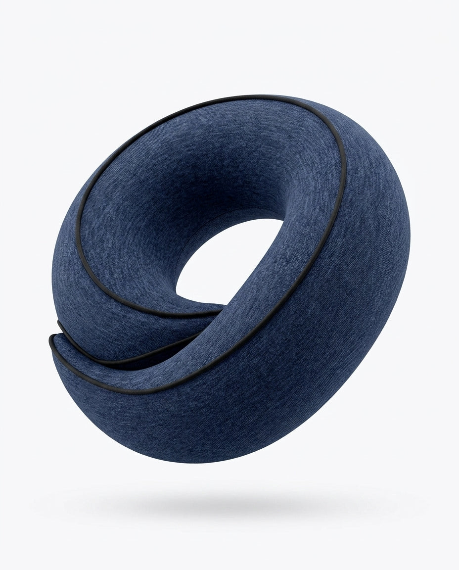 Memory Foam Travel Neck Pillow – Foldable with Clip for Flights and Trains – product image 10