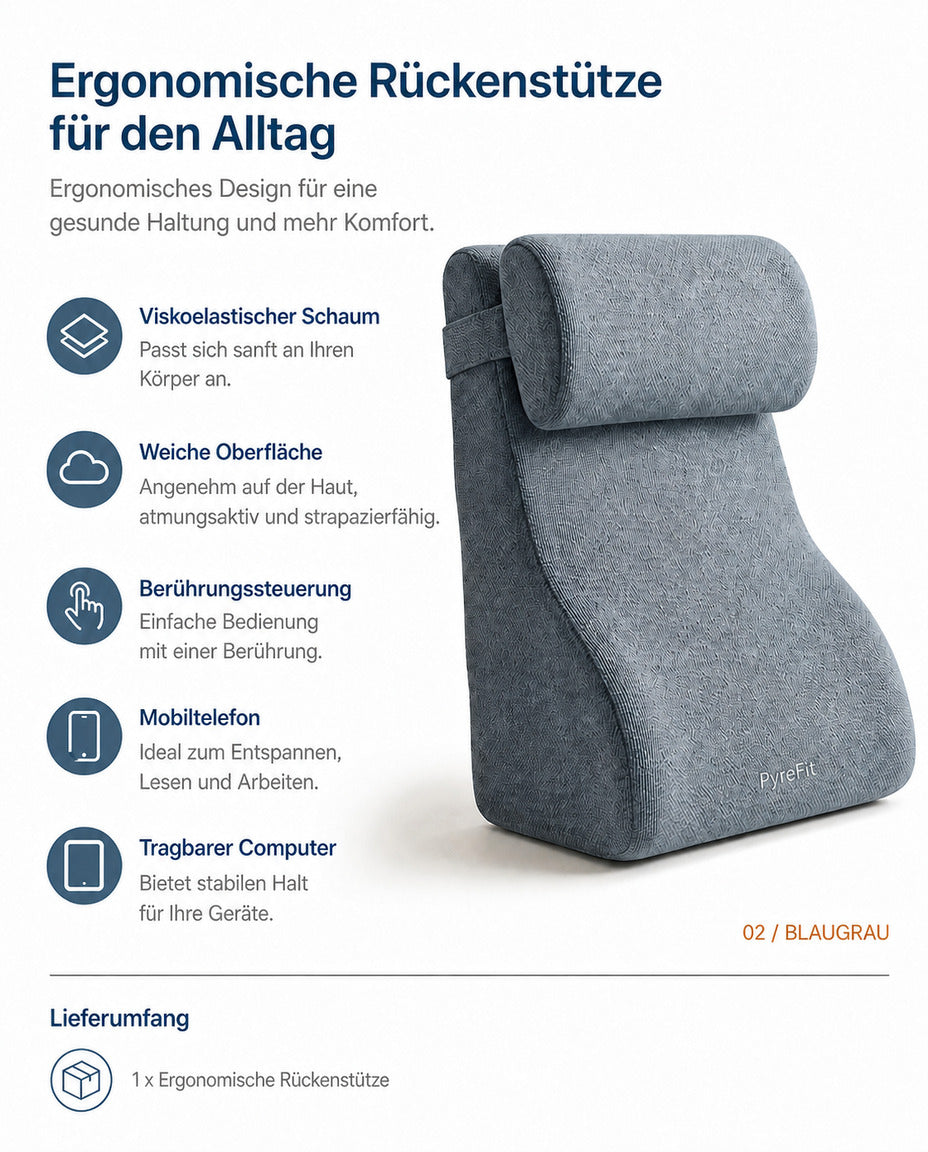 Wedge Pillow with Detachable Headrest – Sit Upright and Read in Bed – product image 9
