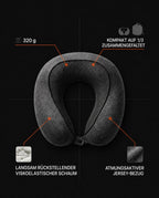 Memory Foam Travel Neck Pillow – Foldable with Clip for Flights and Trains – product image 11