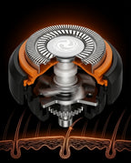 Head shaver with 7 pivoting heads – a fast wet and dry shave – product image 12