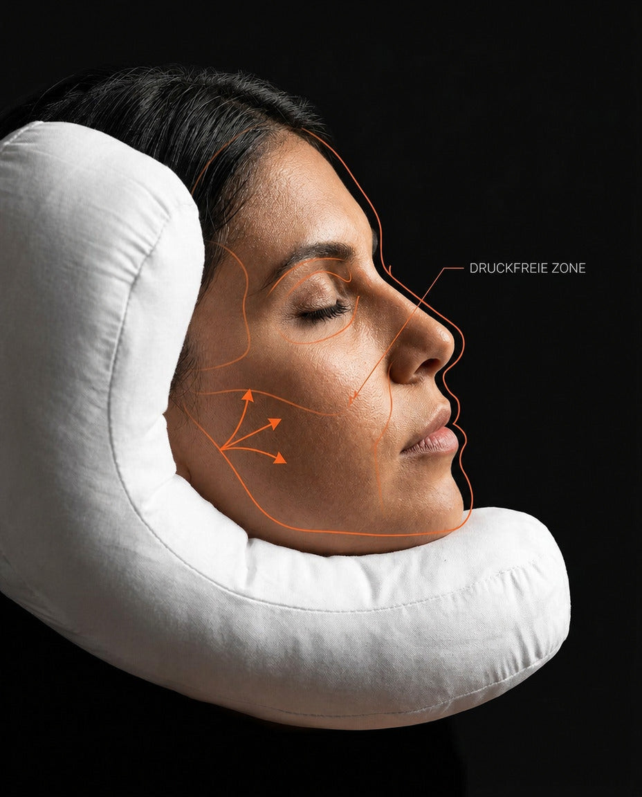 Side sleeper pillow with head cradle – beauty pillow designed against sleep creases – product image 13