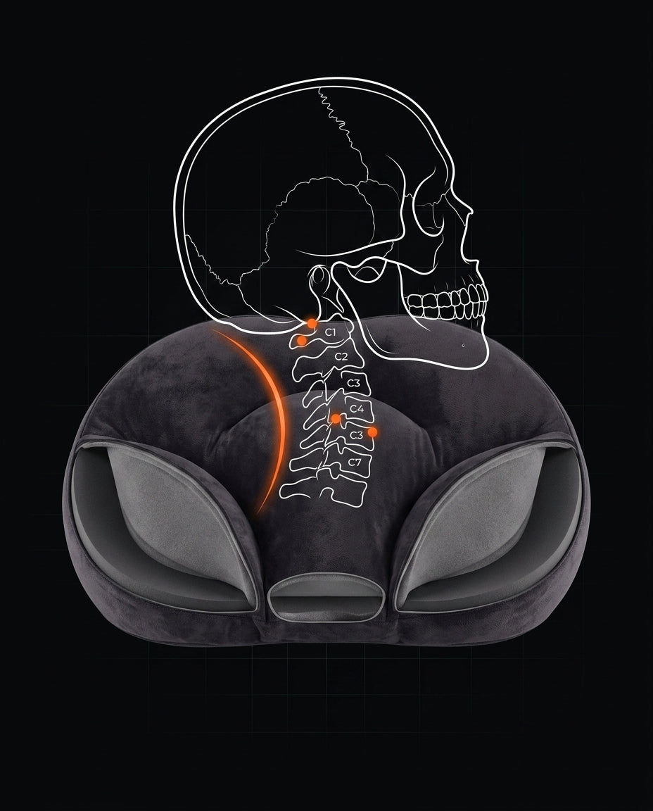 Oreiller cervical en forme d'œuf – soutien ergonomique pour dormeurs sur le dos et sur le côté – image du produit 15
