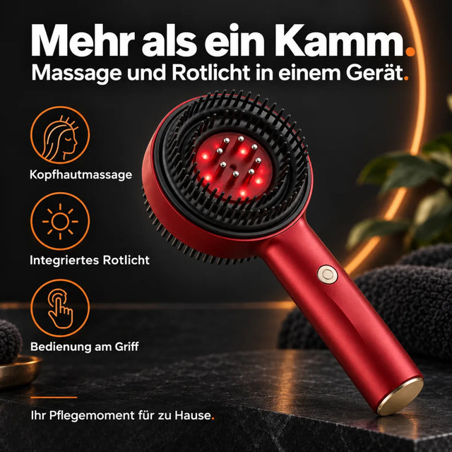 Red light scalp massage comb – benefits and features