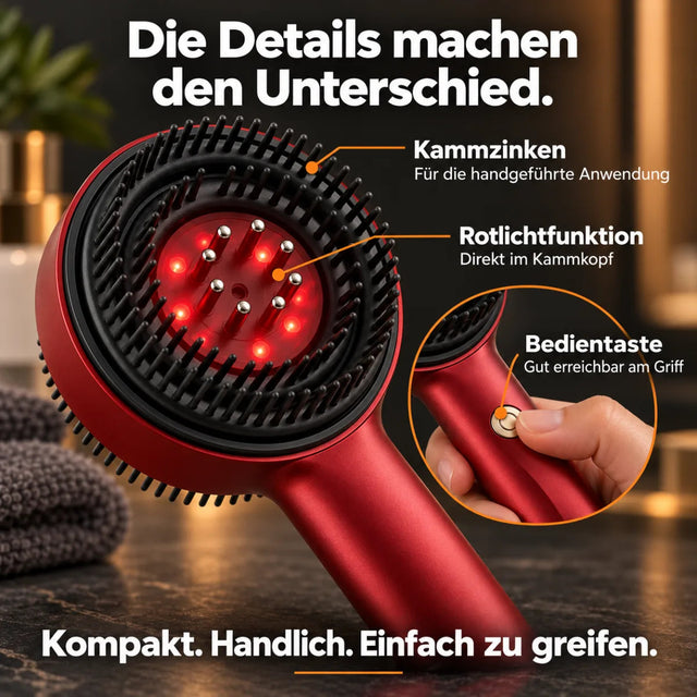Red light scalp massage comb – product details explained