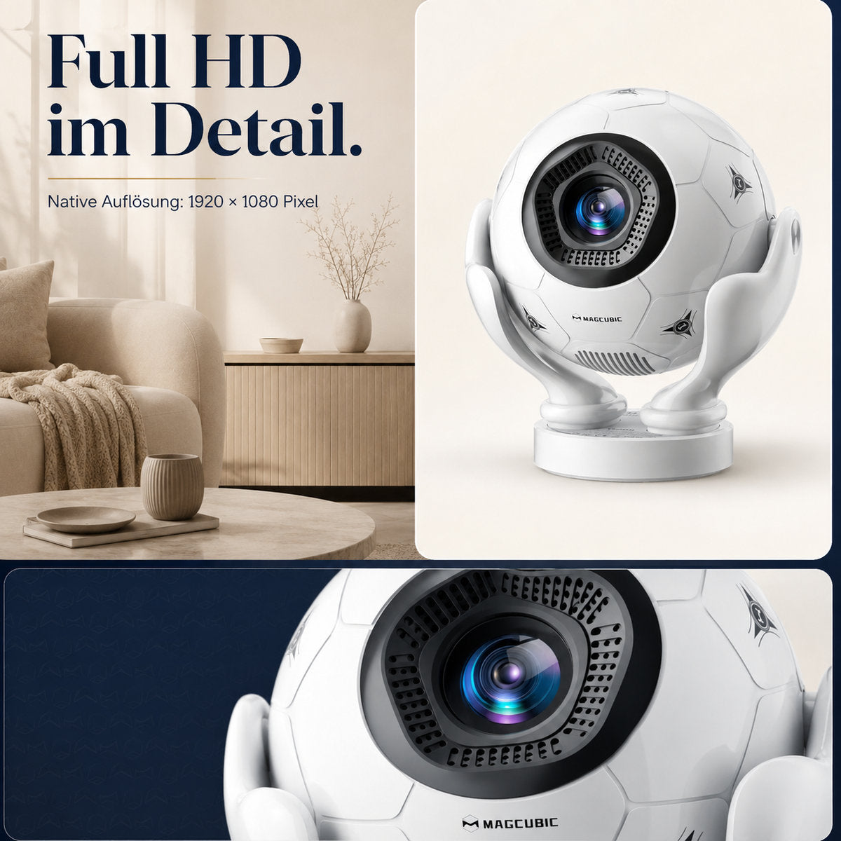 Magcubic HY320F – Full HD up close.