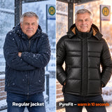 Comparison: regular winter jacket and Norvia with heating