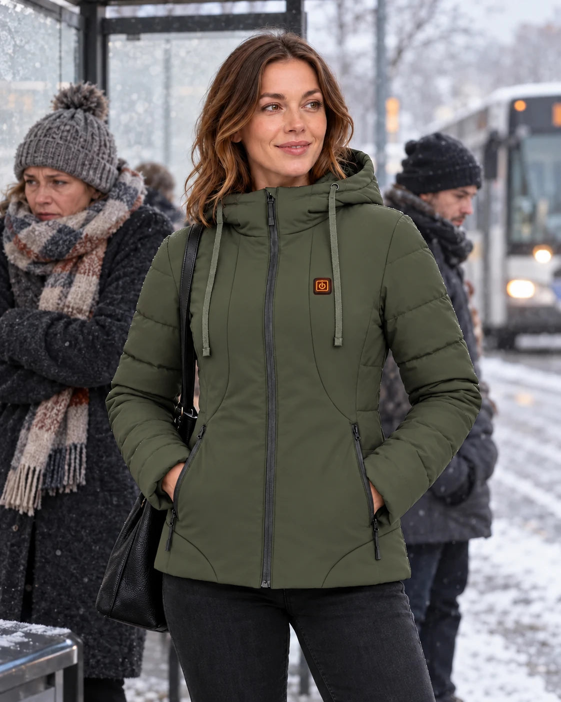 PyreFit Alpina en olive – au quotidien en hiver