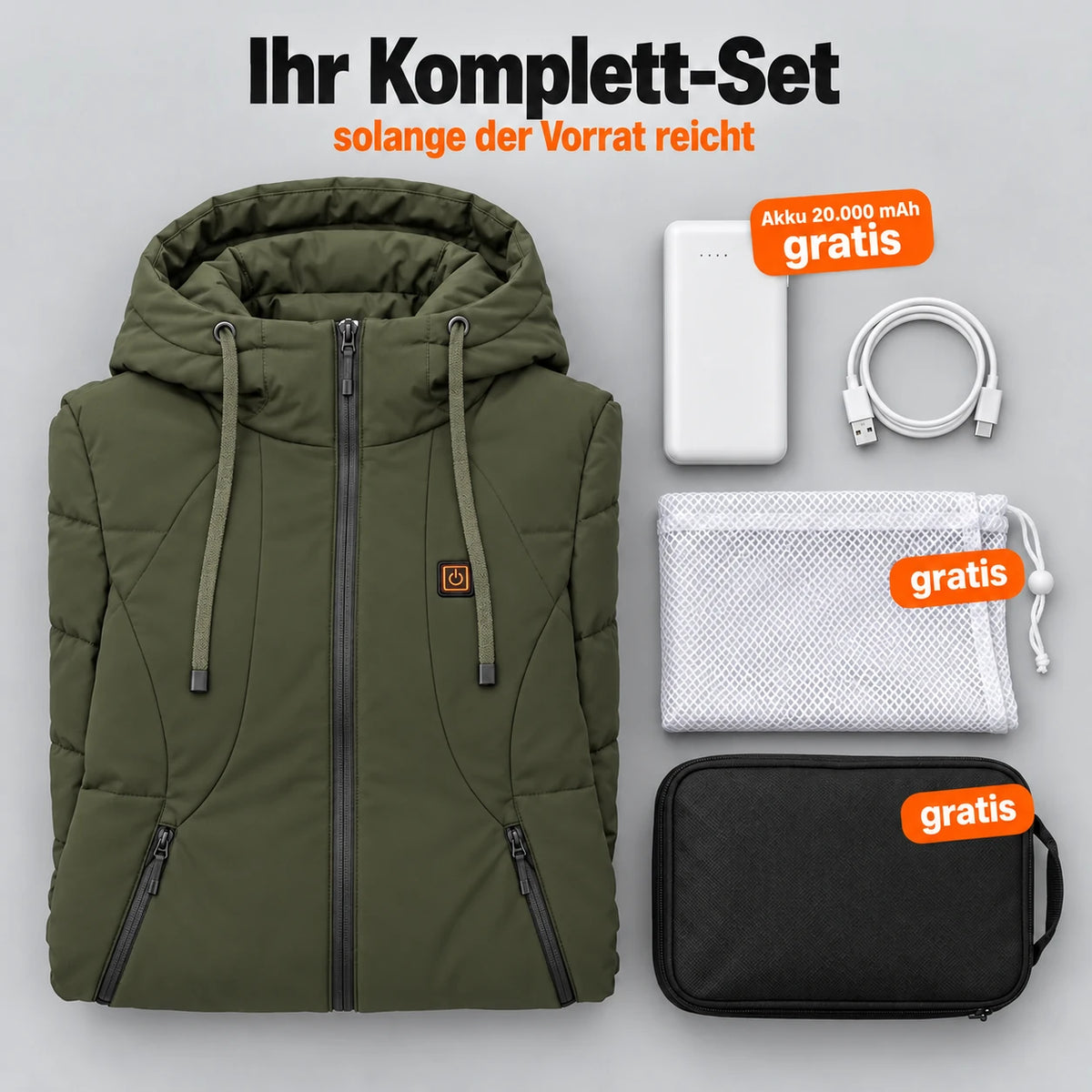 PyreFit Alpina en olive – ensemble complet