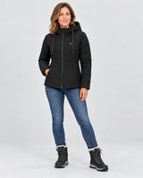 Manteau chauffant pour femme PyreFit Alpina, vue en pied