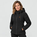 Manteau chauffant pour femme PyreFit Alpina, porté, vue de face