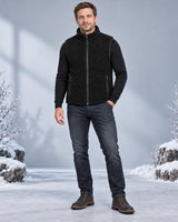 Heated sherpa vest PyreFit Amparo, full-length view