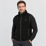 Heated sherpa vest PyreFit Amparo, worn, front view