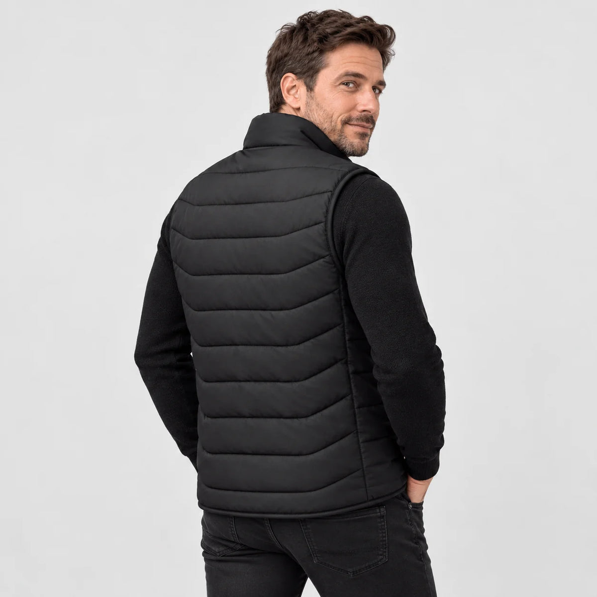 Unisex heated vest PyreFit Aurina, back view