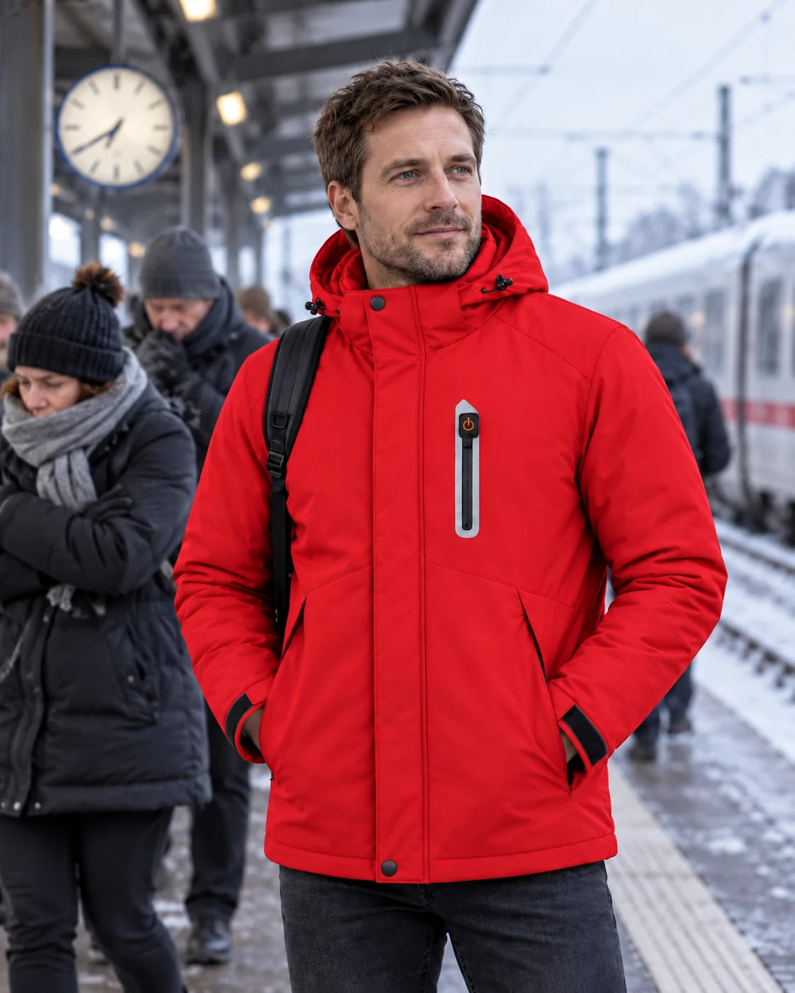 PyreFit Calvero en rouge – au quotidien en hiver