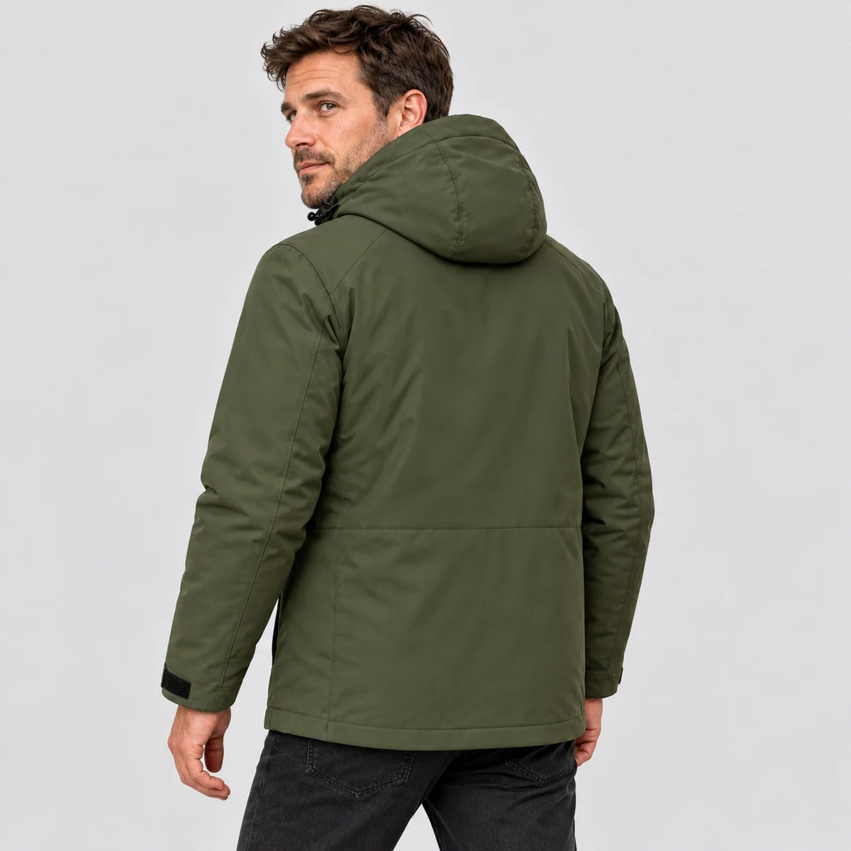 Parka chauffant pour homme PyreFit Calvero, vue de dos