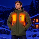 Parka chauffant pour homme PyreFit Calvero – chaleur à la poitrine et au dos