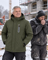 Parka chauffant pour homme PyreFit Calvero au quotidien en hiver : sur le chantier