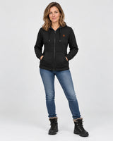 Women's heated zip sweatshirt PyreFit Cosaro, full-length view