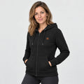 Women's heated zip sweatshirt PyreFit Cosaro, worn, front view