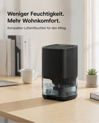 Mini Dehumidifier with 1 L Water Tank – Black – product view 2