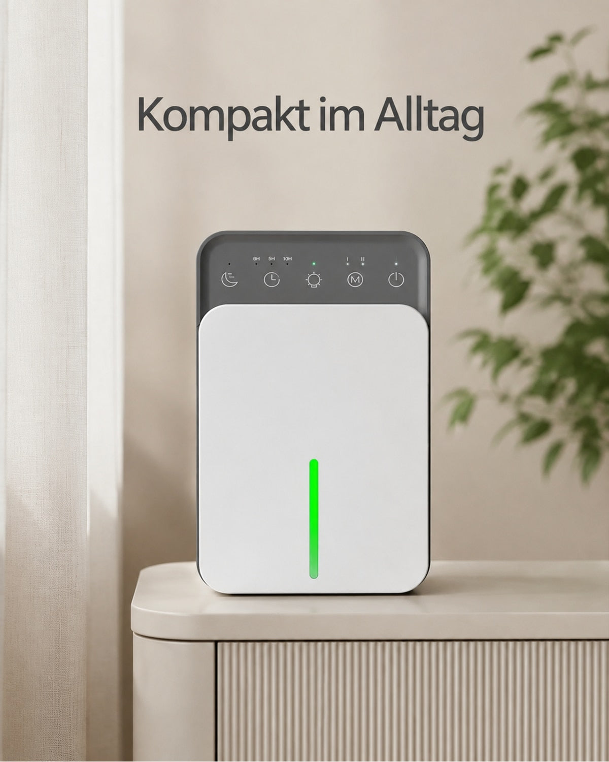 Compact Dehumidifier with Night Light and 1.5 L Tank – product view 10