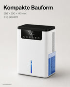 D2 Dehumidifier with 2.5 L Tank and Touch Display – product view 8
