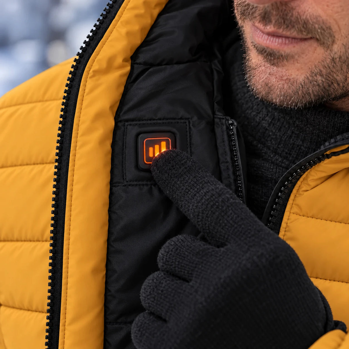PyreFit Expelia in caramel – controls close-up