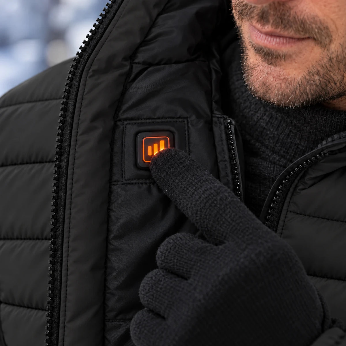 PyreFit Expelia in black – controls close-up