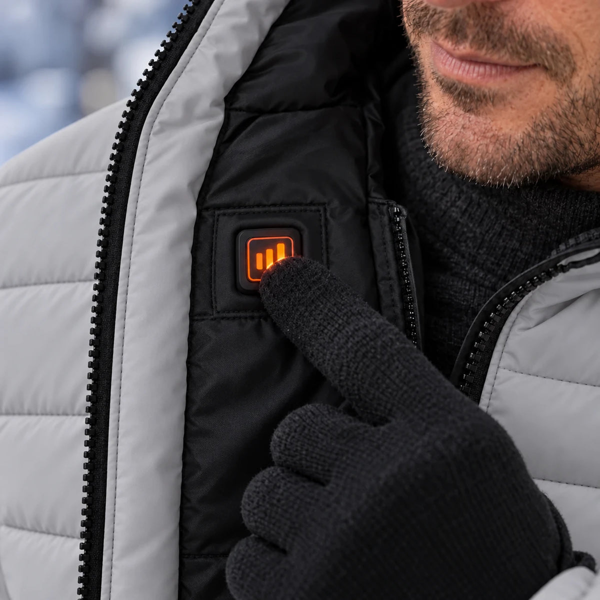 PyreFit Expelia in grey – controls close-up