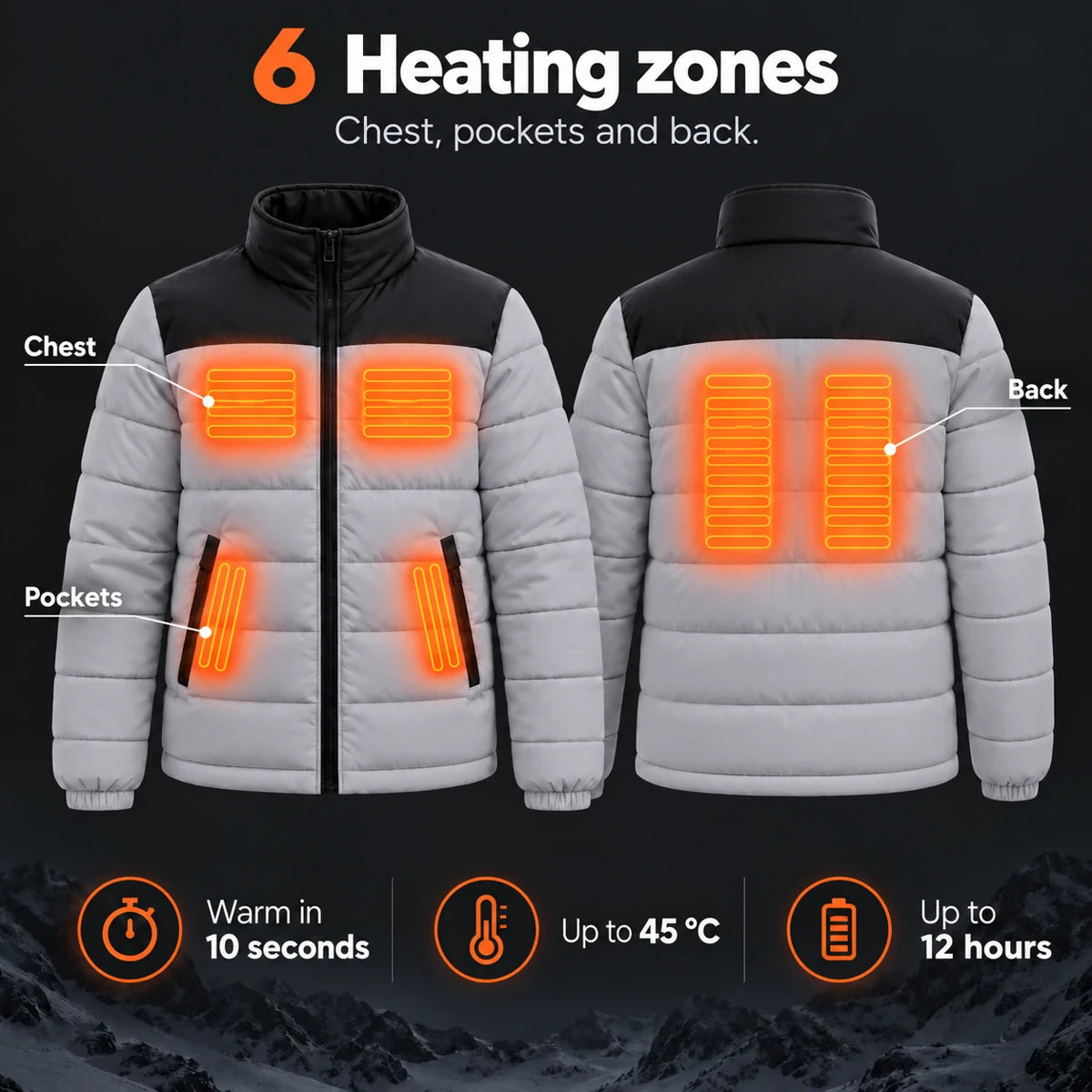 PyreFit Expelia in grey – heating areas