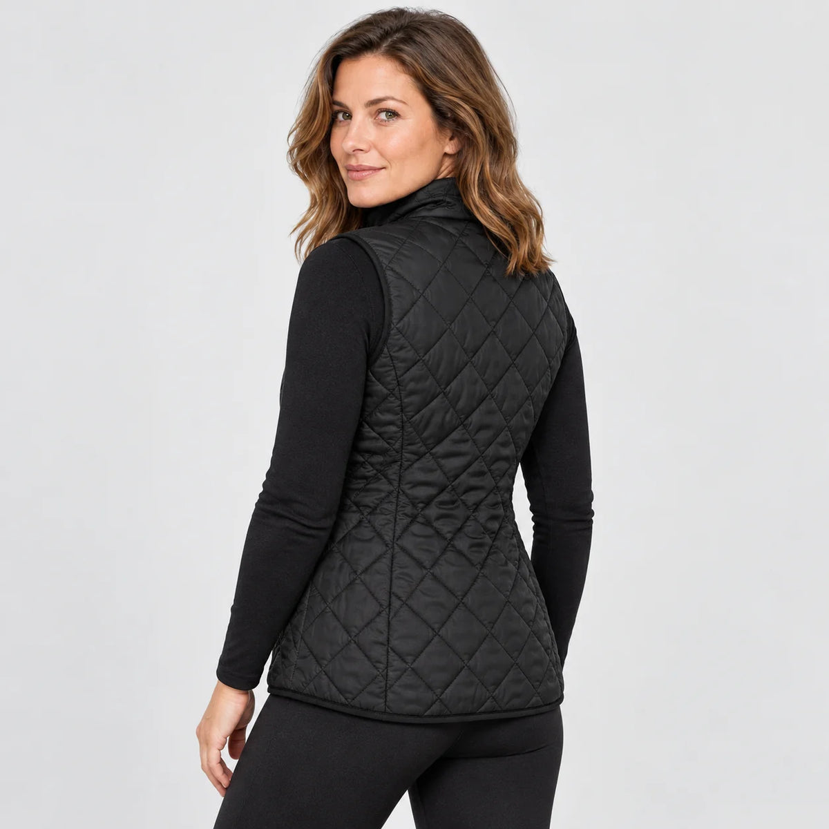 Women's heated vest PyreFit Feinora, back view