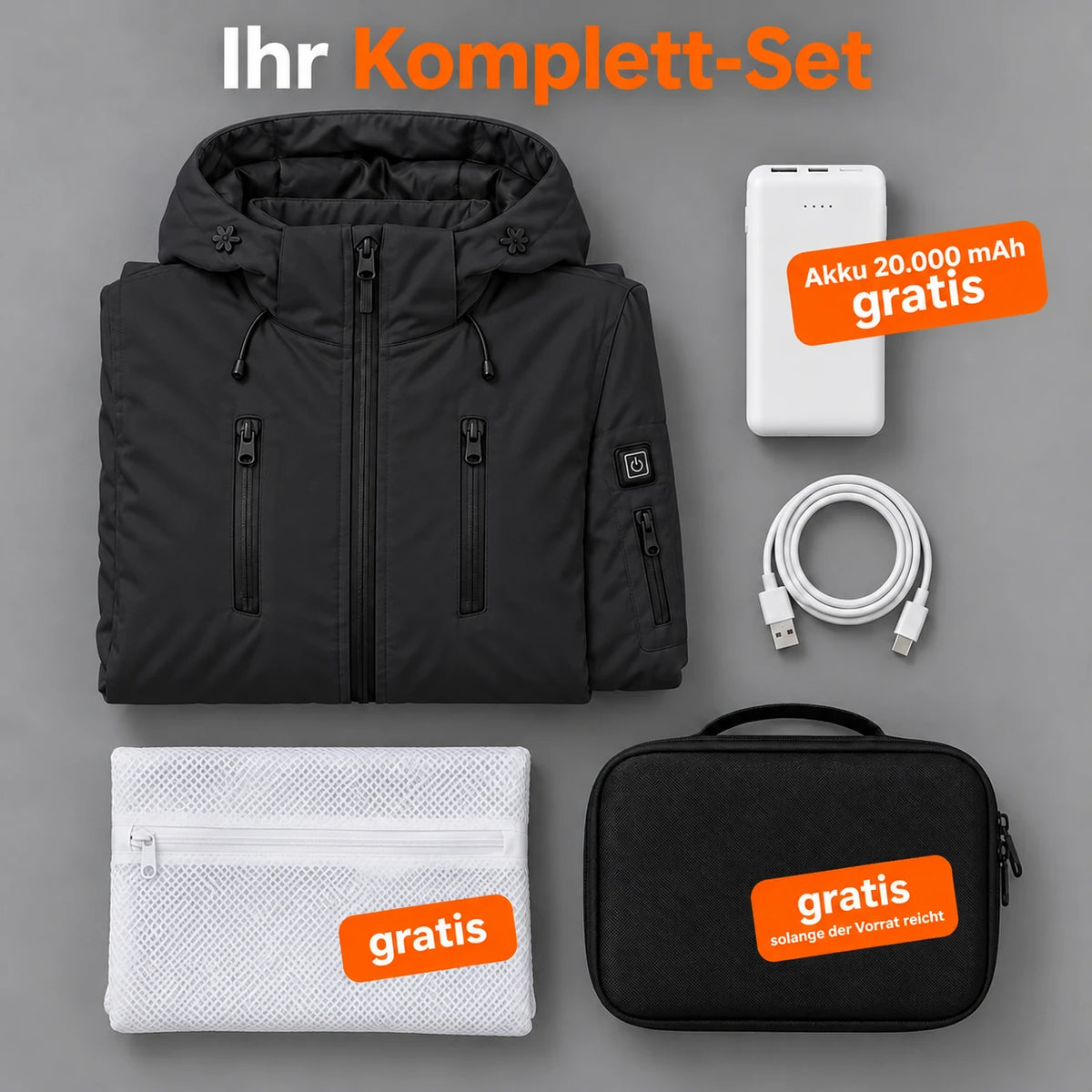 PyreFit Glacio en noir – ensemble complet