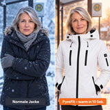 Comparaison : manteau d'hiver ordinaire et Glacio chauffant