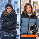 Comparaison : manteau d'hiver ordinaire et Gletor chauffant