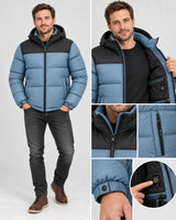 Manteau matelassé chauffant unisexe PyreFit Gletor, vue en pied