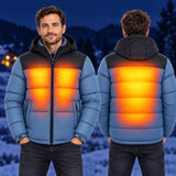 Manteau matelassé chauffant unisexe PyreFit Gletor – chaleur à la poitrine et au dos