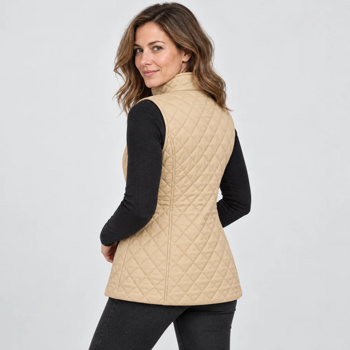 Women's heated vest PyreFit Librato, back view