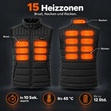 Veste chauffante sans manches unisexe PyreFit Matrixor : 15 zones chauffantes à la poitrine, à la nuque et au dos